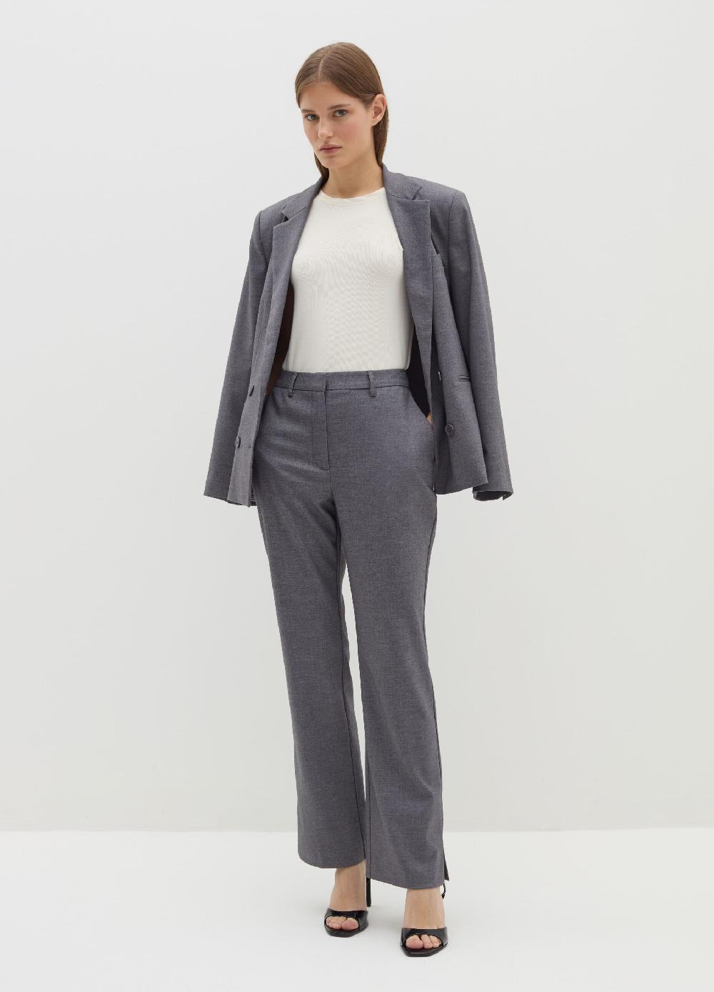 Stefanel Pantalone flare fit in flanella Nuova