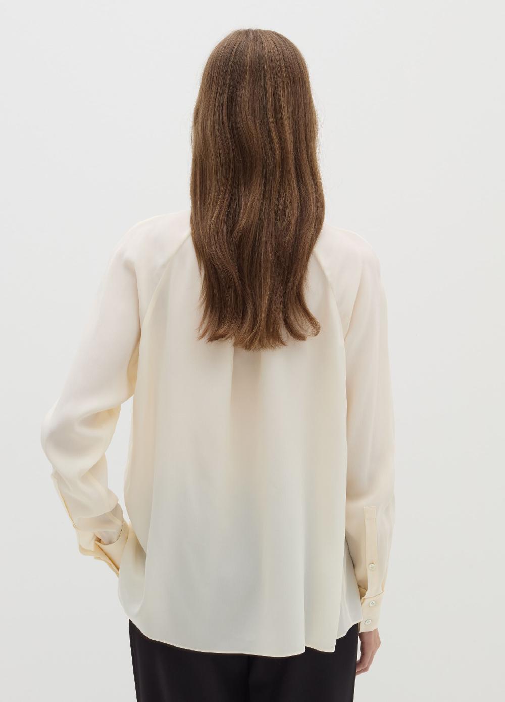 Stefanel Blusa a collo alto in viscosa e seta Moda