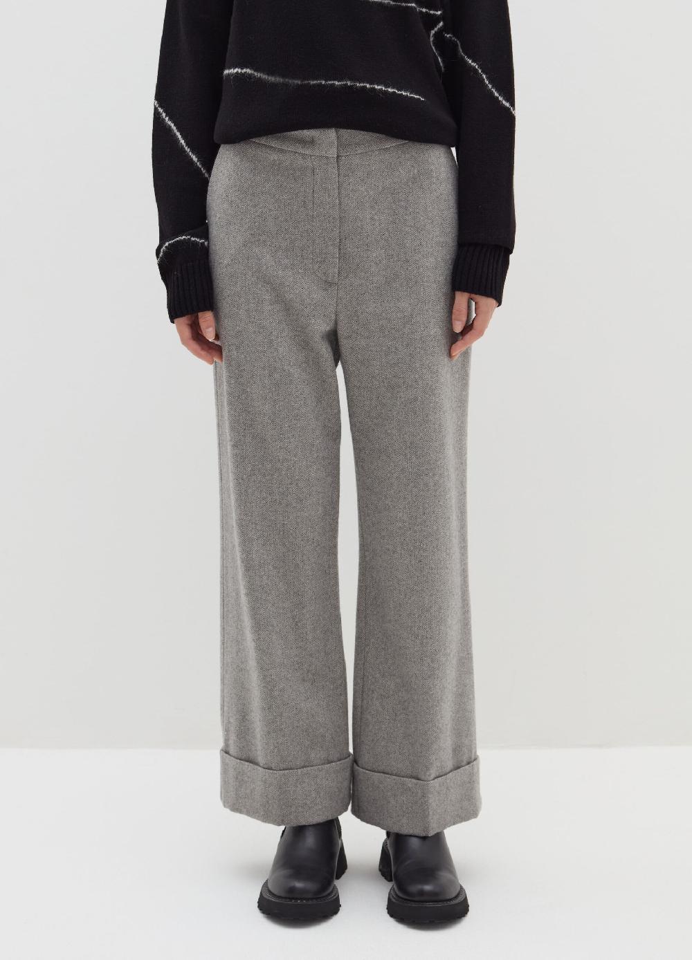 Stefanel Pantalone a gamba larga con risvolti Sconto di tempo limitato