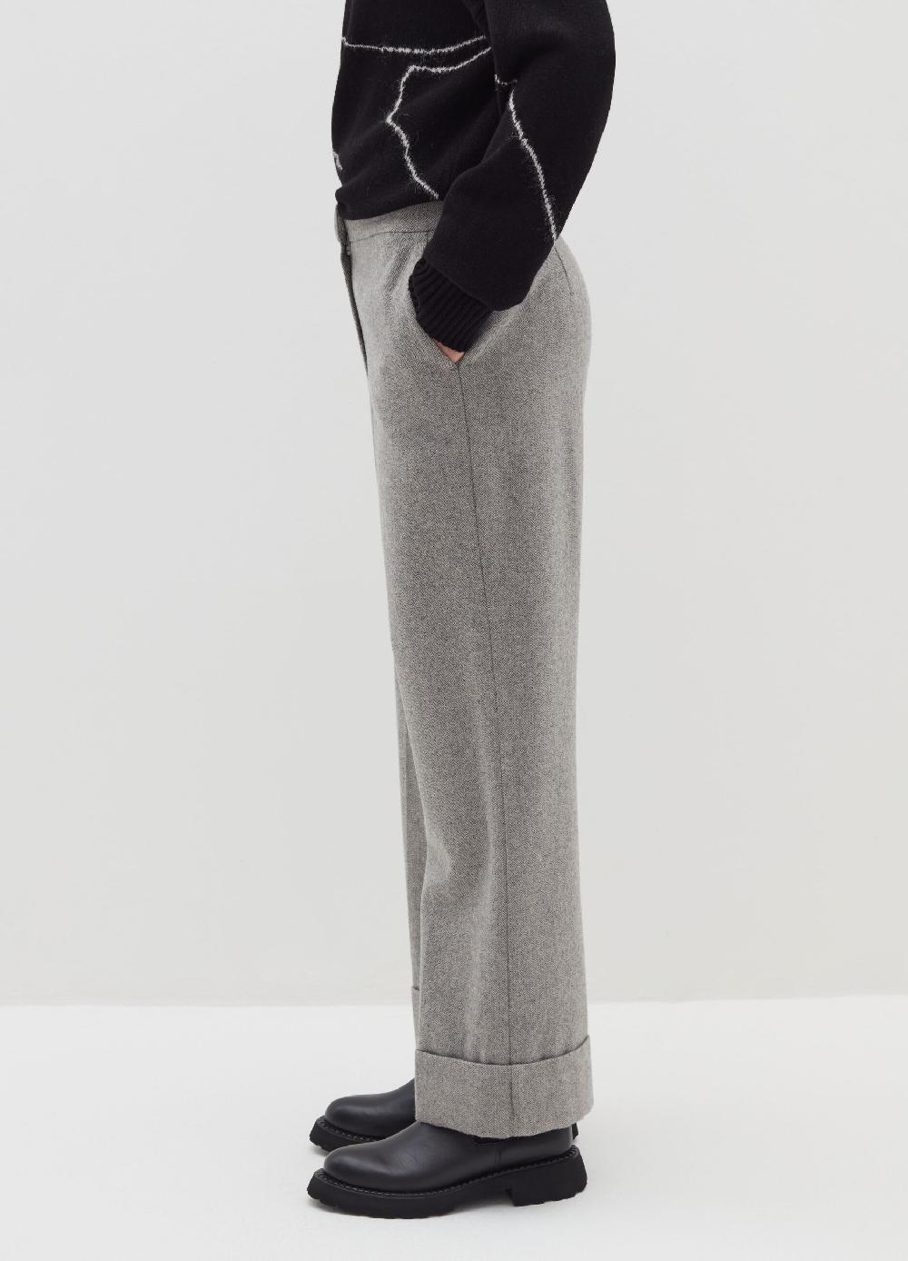Stefanel Pantalone a gamba larga con risvolti Sconto di tempo limitato