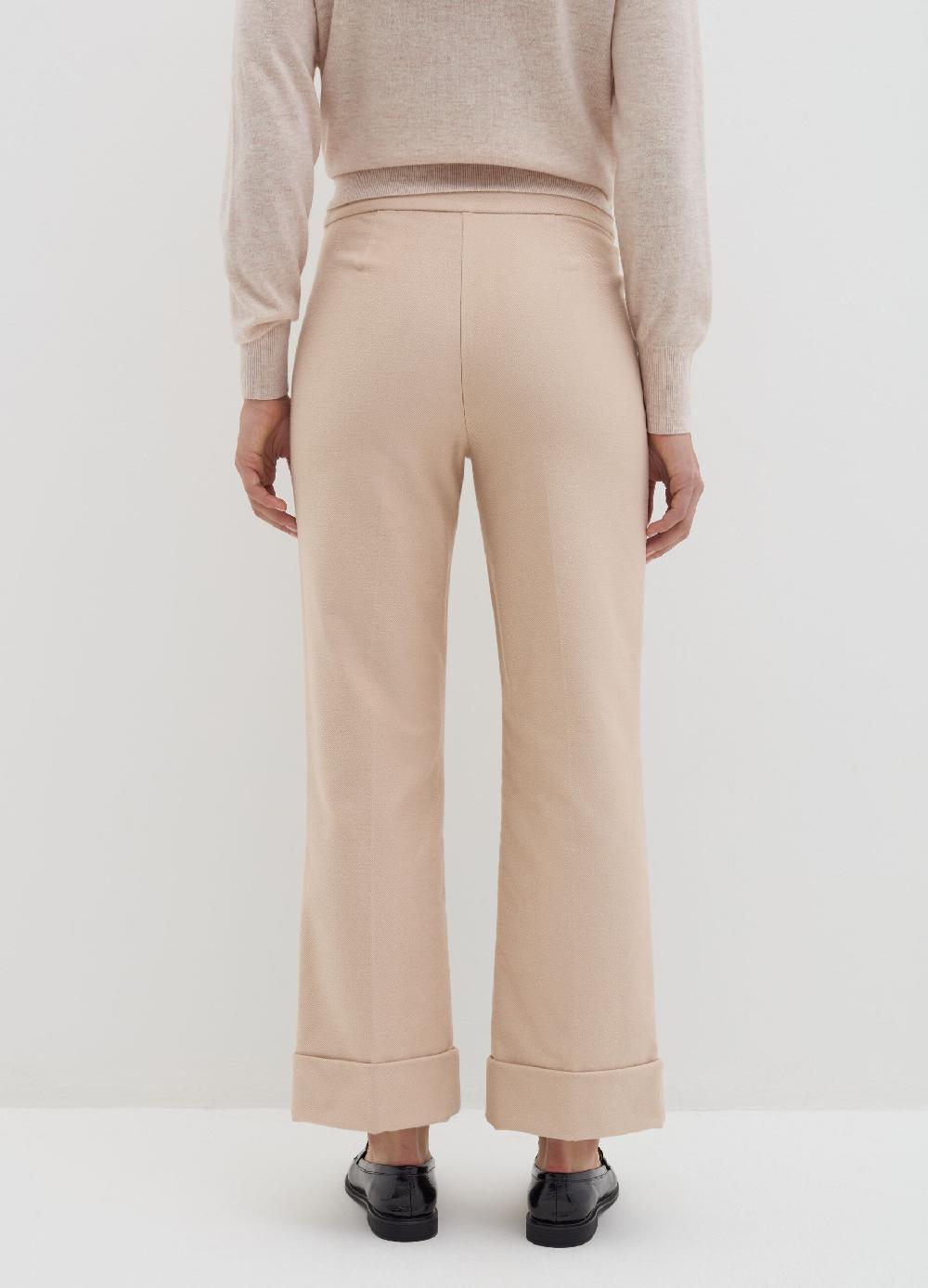 Stefanel Pantalone crop in twill stretch Prezzo di fabbrica