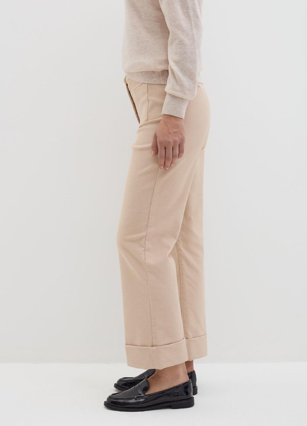 Stefanel Pantalone crop in twill stretch Prezzo di fabbrica
