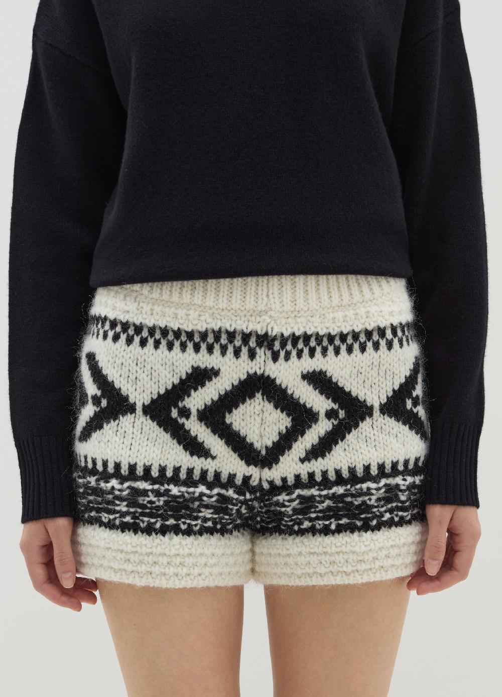 Stefanel Shorts in stoppino con motivo jacquard Comprare a buon mercato
