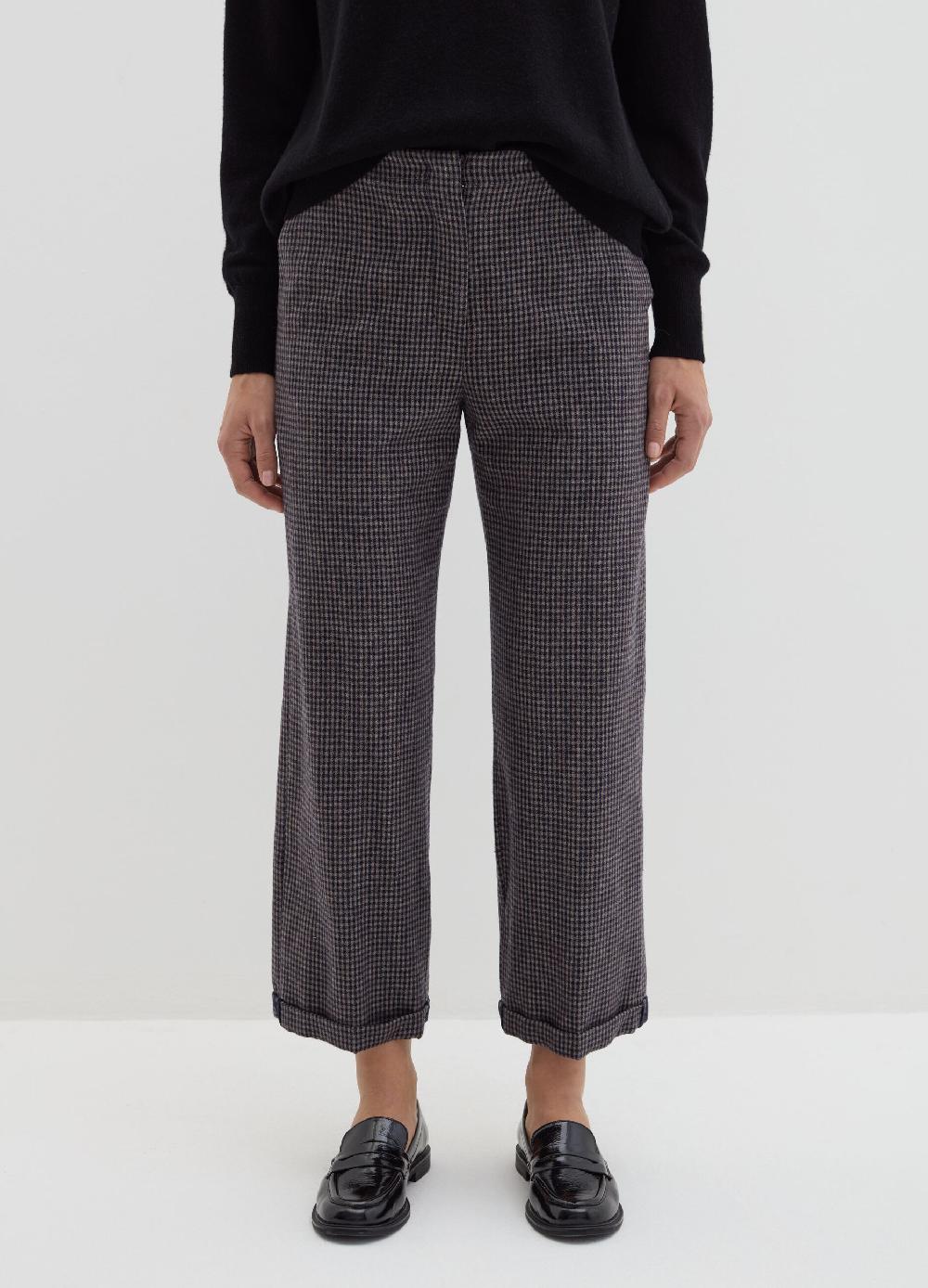 Stefanel Pantalone cropped a sigaretta fantasia check Fornitura limitata