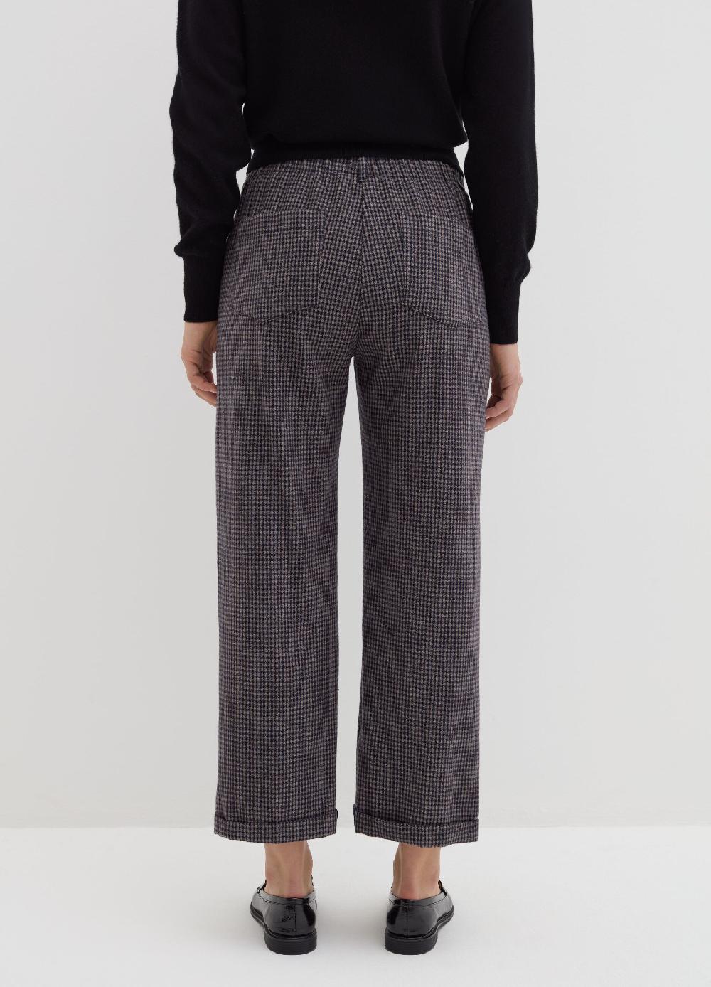 Stefanel Pantalone cropped a sigaretta fantasia check Fornitura limitata