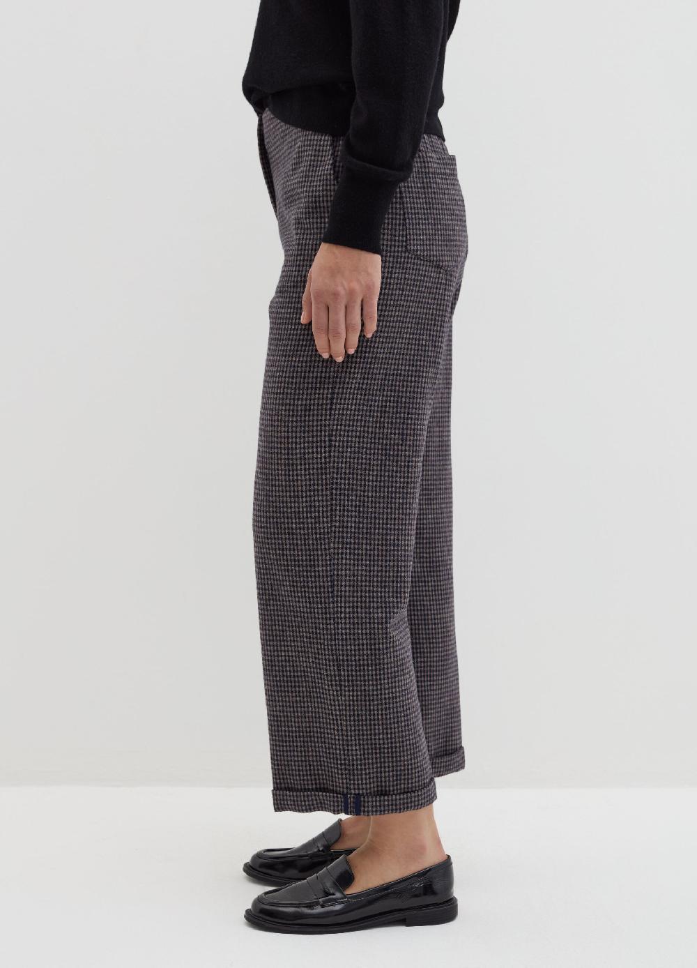 Stefanel Pantalone cropped a sigaretta fantasia check Fornitura limitata