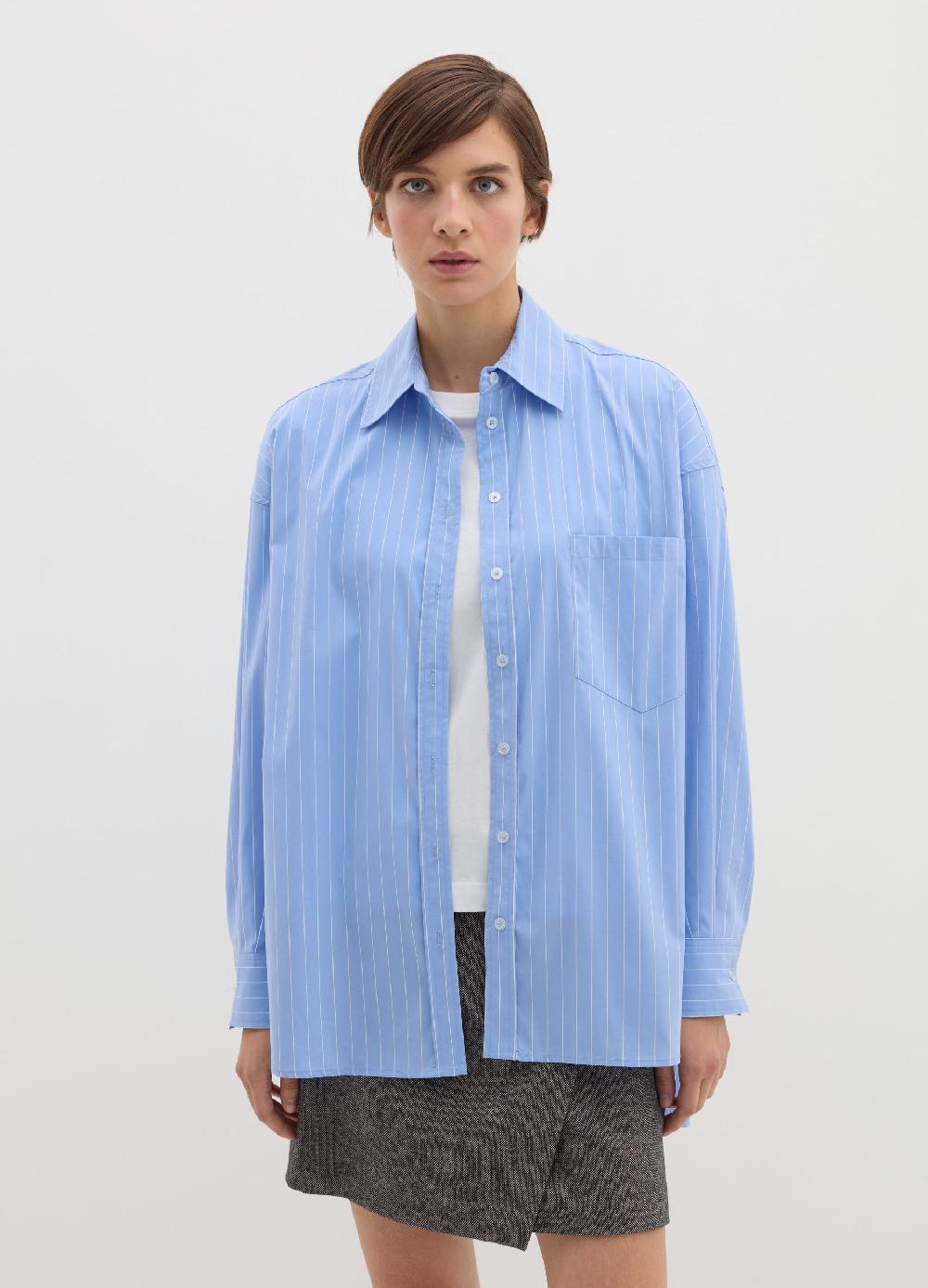 Stefanel Camicia gessata oversize in popeline Cyber Monday
