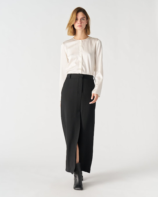 Suoli Gonna Dritta C/spacchi Dav E Dietro Shopping Online