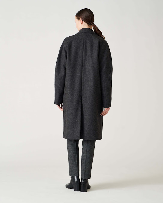 Suoli Cappotto Monopetto Panno Moda