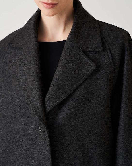 Suoli Cappotto Monopetto Panno Moda