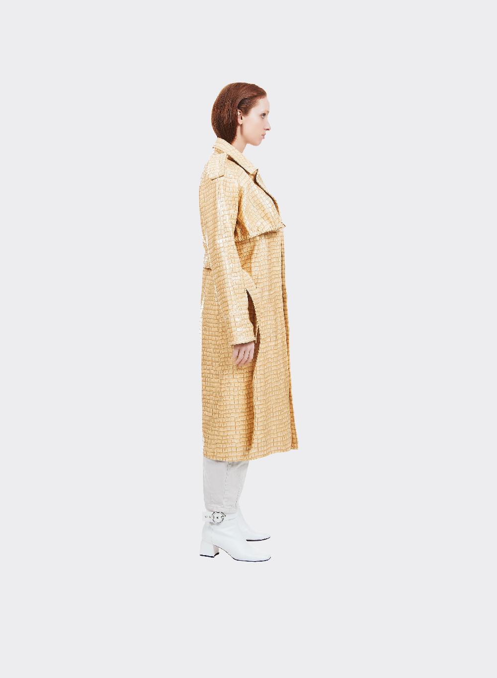 Themoirè TRENCH VEGAN CROCO BEIGE Promozione