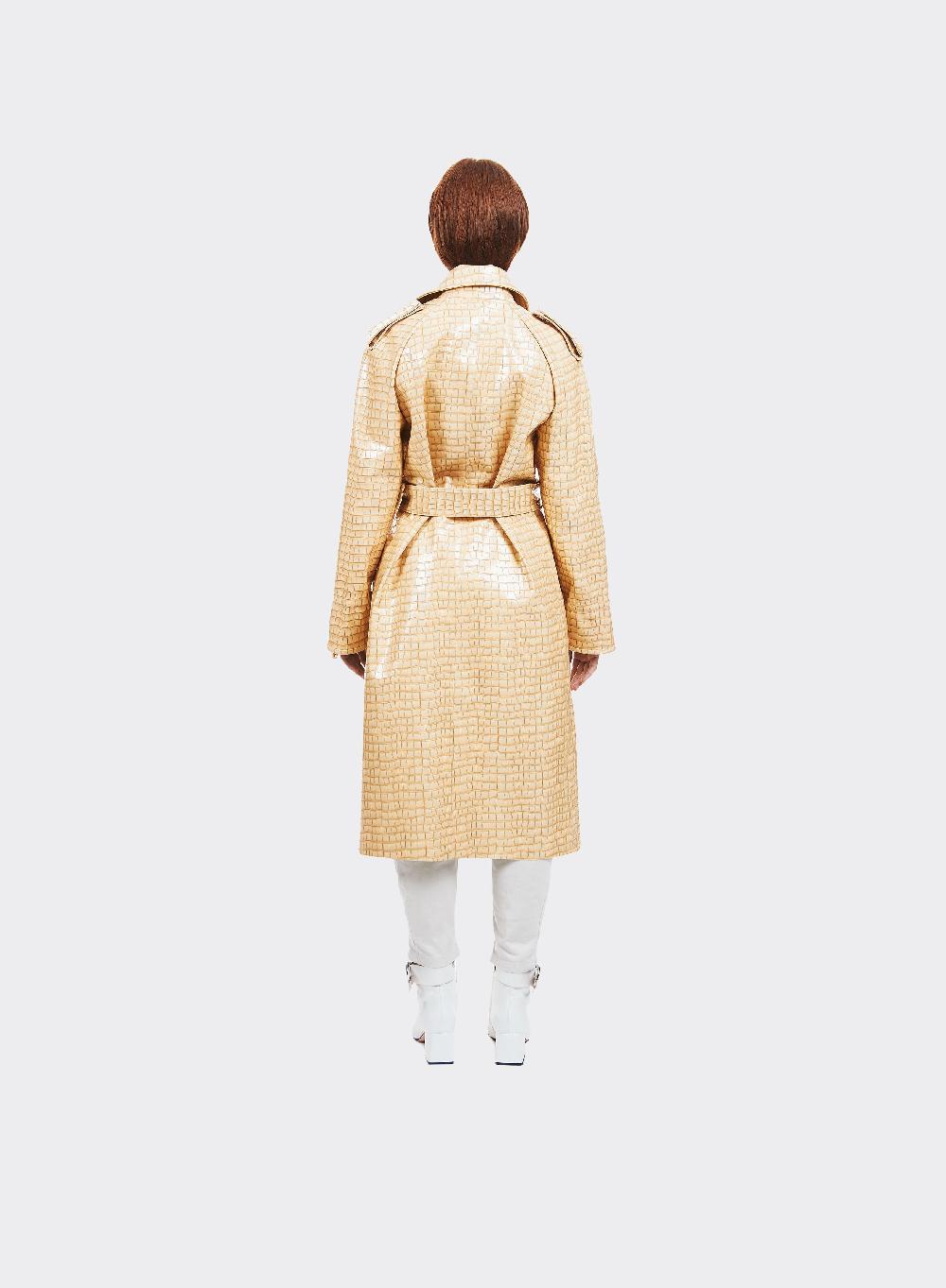 Themoirè TRENCH VEGAN CROCO BEIGE Promozione