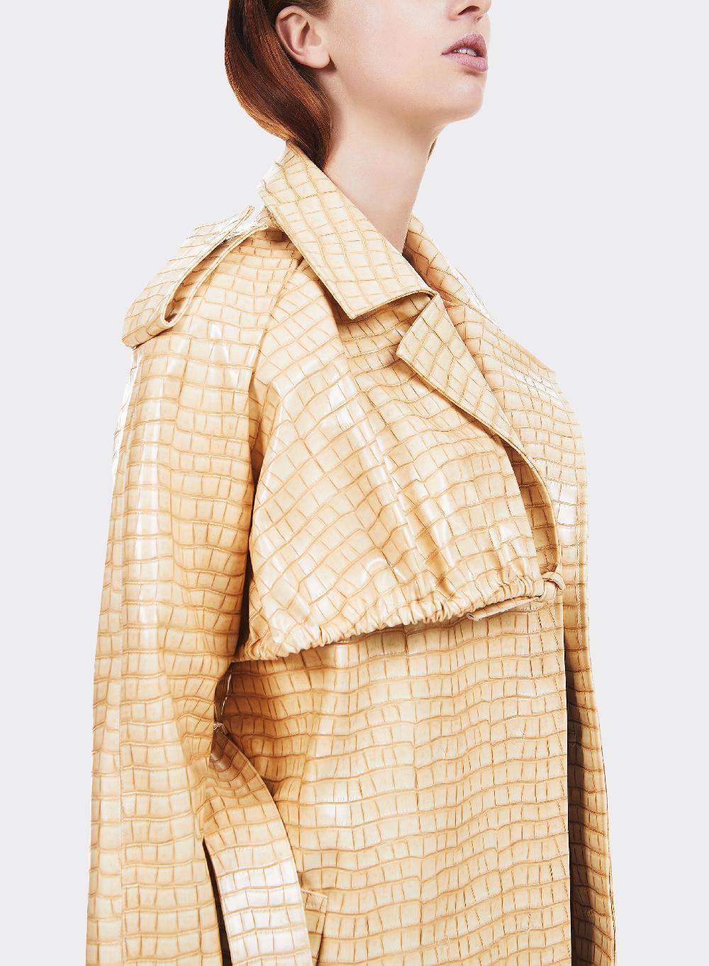 Themoirè TRENCH VEGAN CROCO BEIGE Promozione