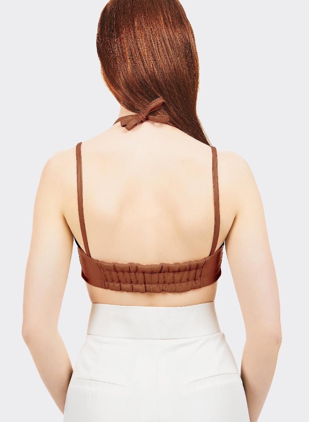 Themoirè BRALETTE VEGAN FABRIC BROWN Pezzi Unici