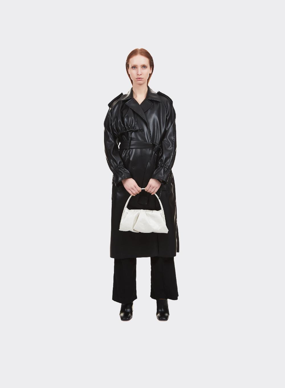 Themoirè TRENCH VEGAN FABRIC BLACK