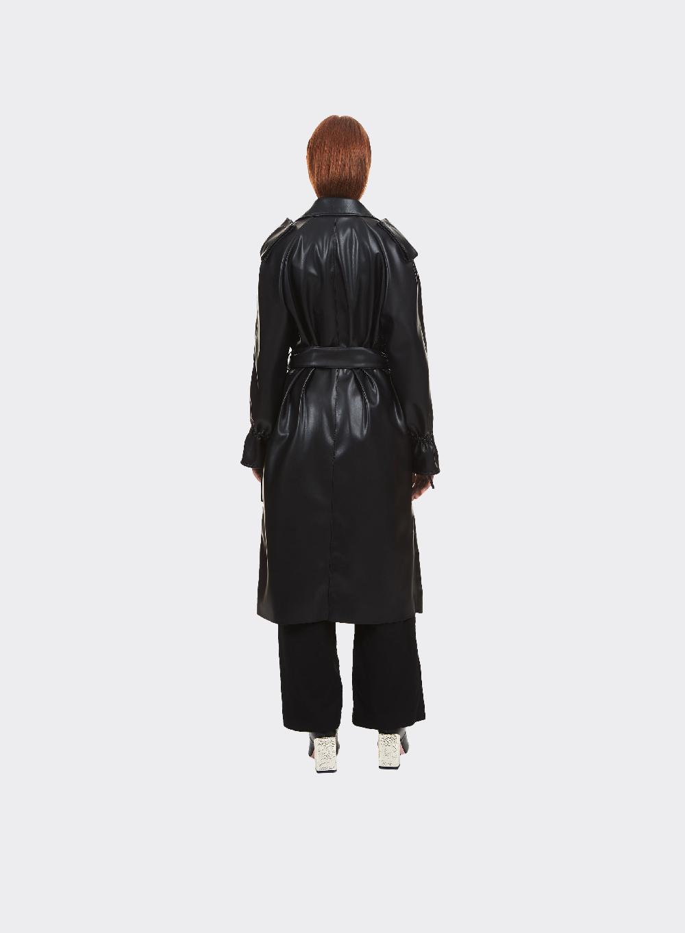 Themoirè TRENCH VEGAN FABRIC BLACK Prezzo Ridotto