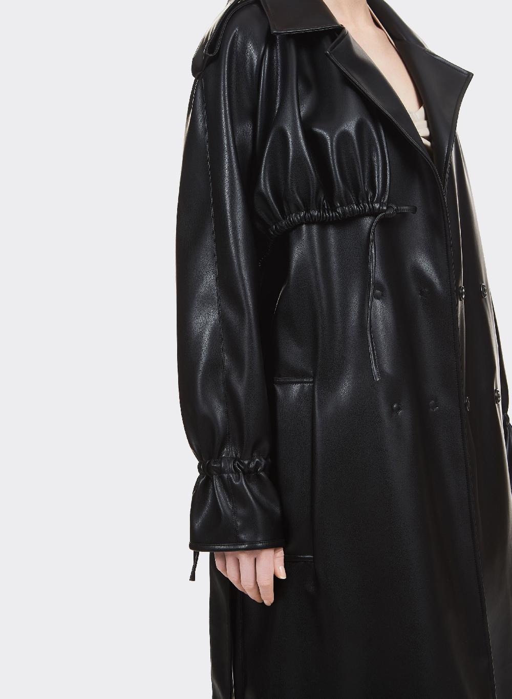 Themoirè TRENCH VEGAN FABRIC BLACK Prezzo Ridotto