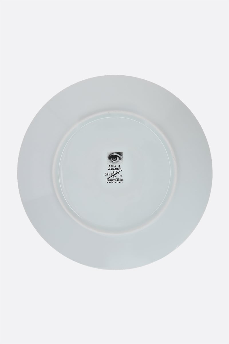 FORNASETTI piatto Tema e Variazioni N° 381 in porcellana Italy