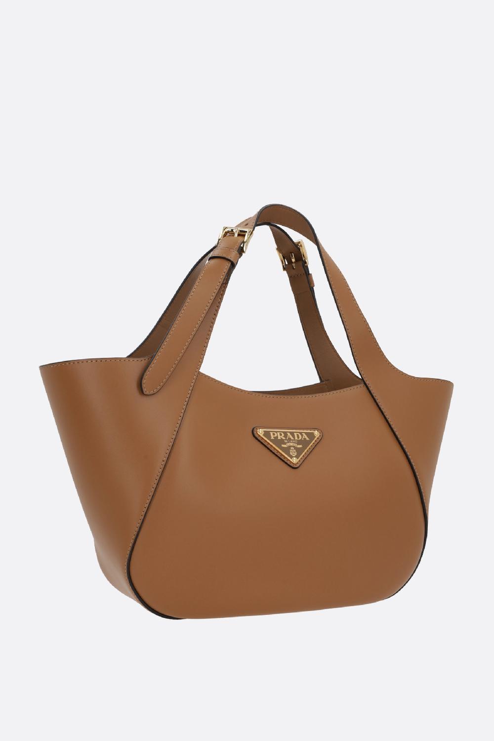 PRADA borsa shopping media in pelle City Saldi Di Fabbrica