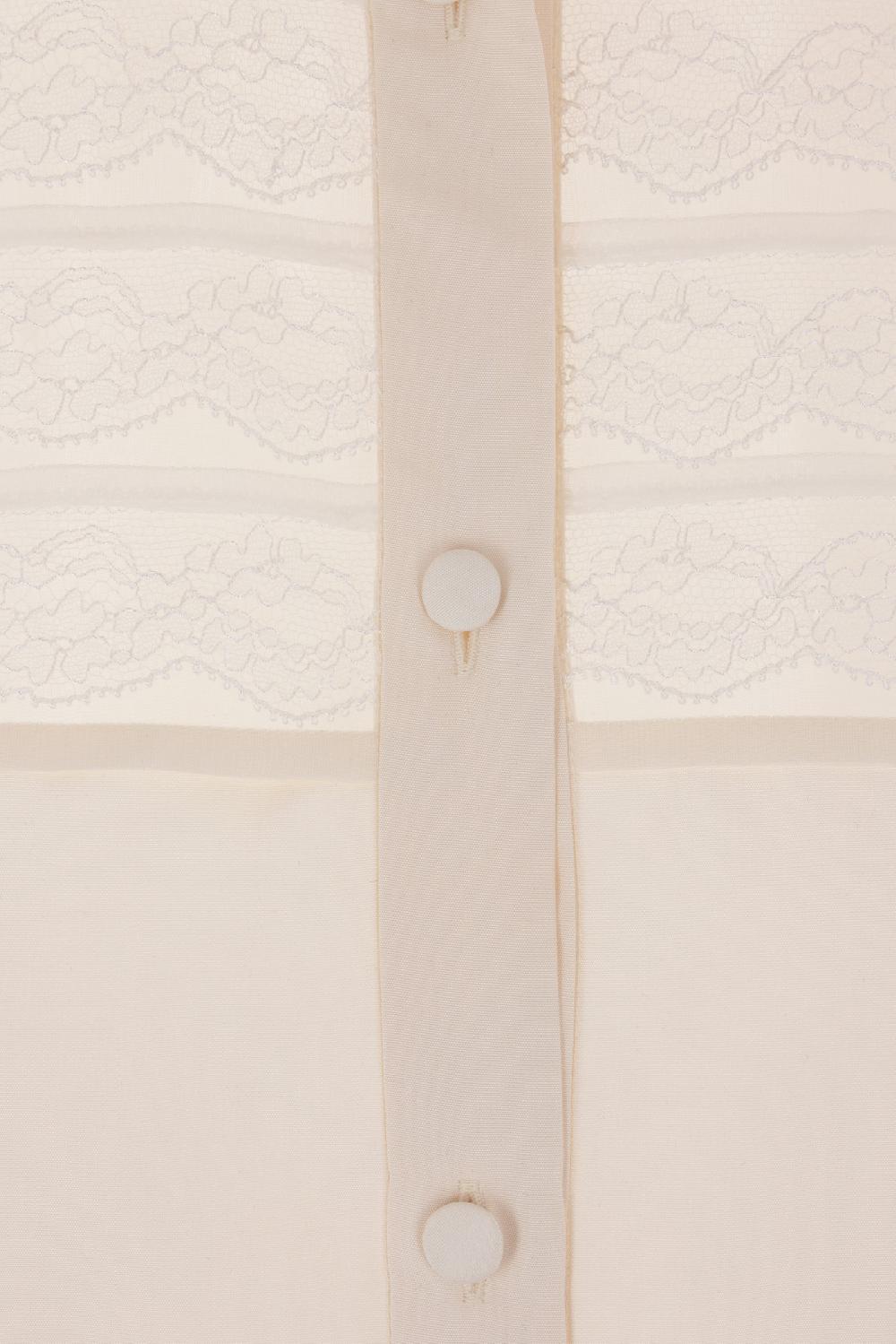 VALENTINO GARAVANI camicia in shantung organza e pizzo Italia
