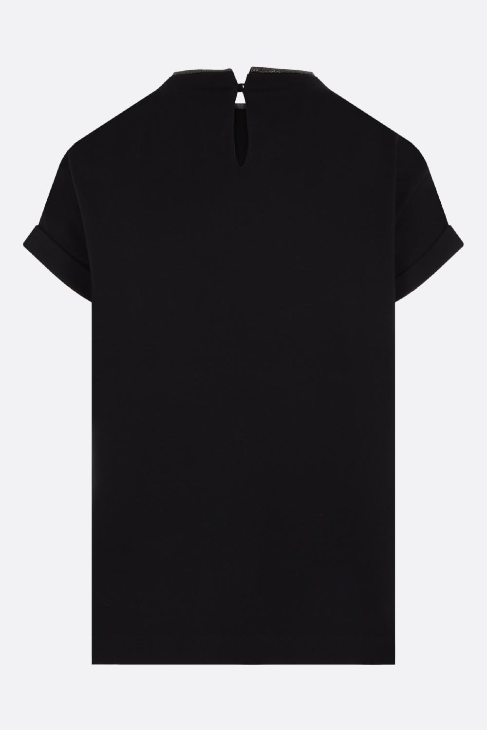 BRUNELLO CUCINELLI t-shirt in cotone con dettaglio monile Vendita