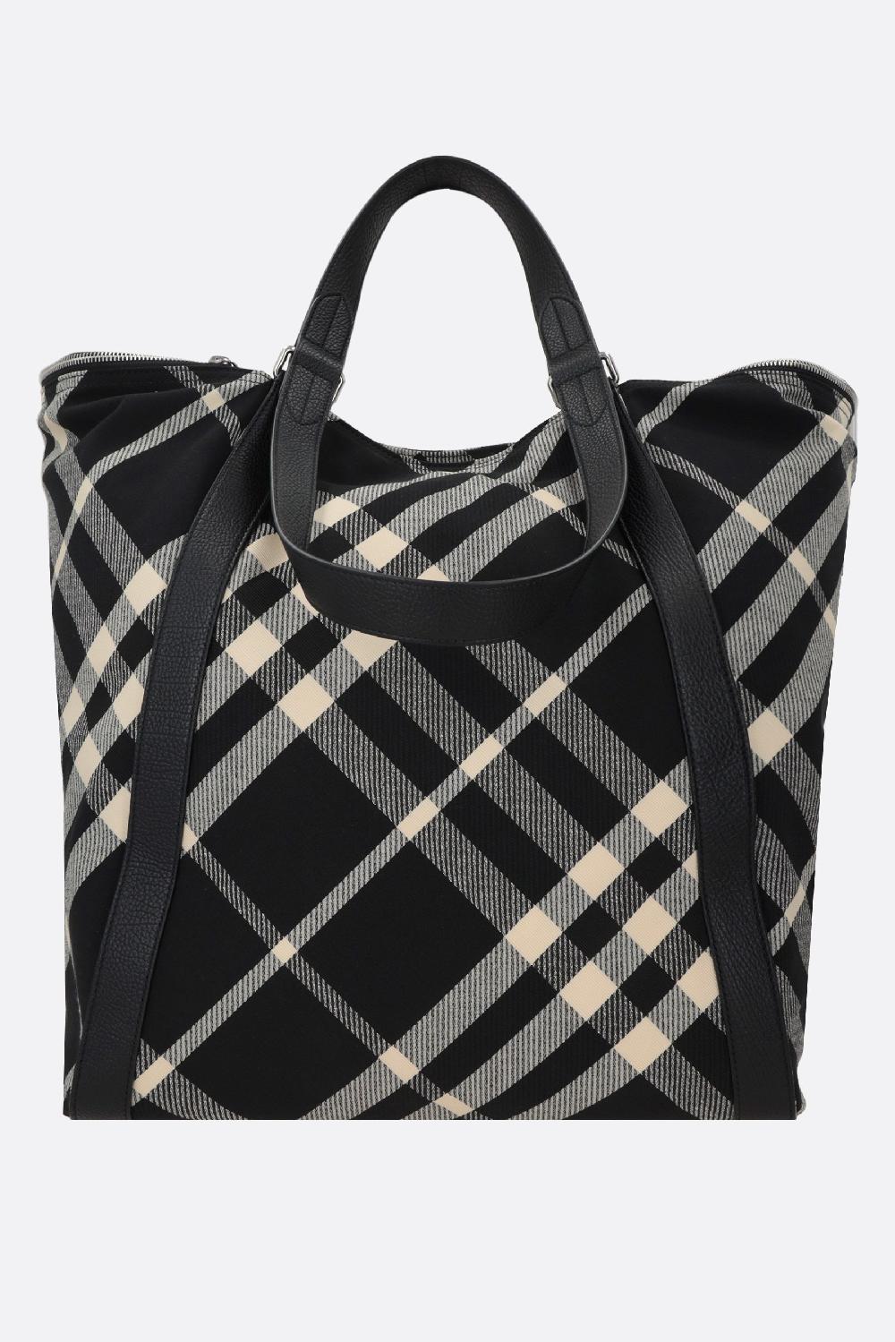 BURBERRY borsa tote in jacquard Check Consegna Veloce