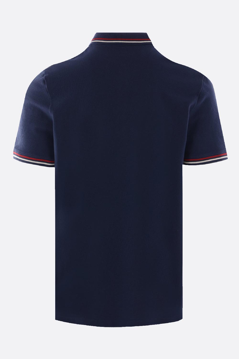 VALENTINO GARAVANI polo in piquet patch VLogo Spedizione Gratuita