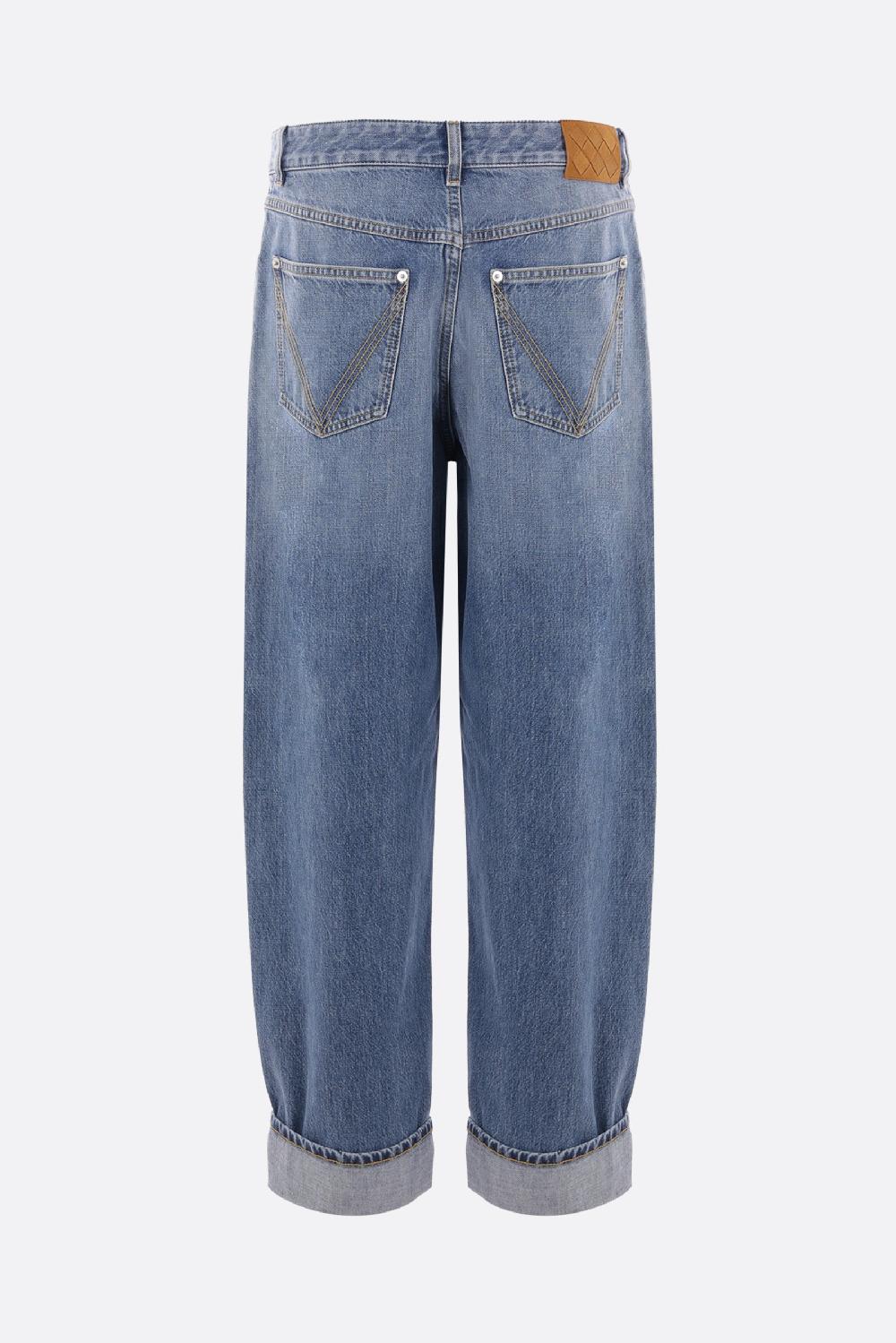 BOTTEGA VENETA jeans in denim con risvolto Vendita