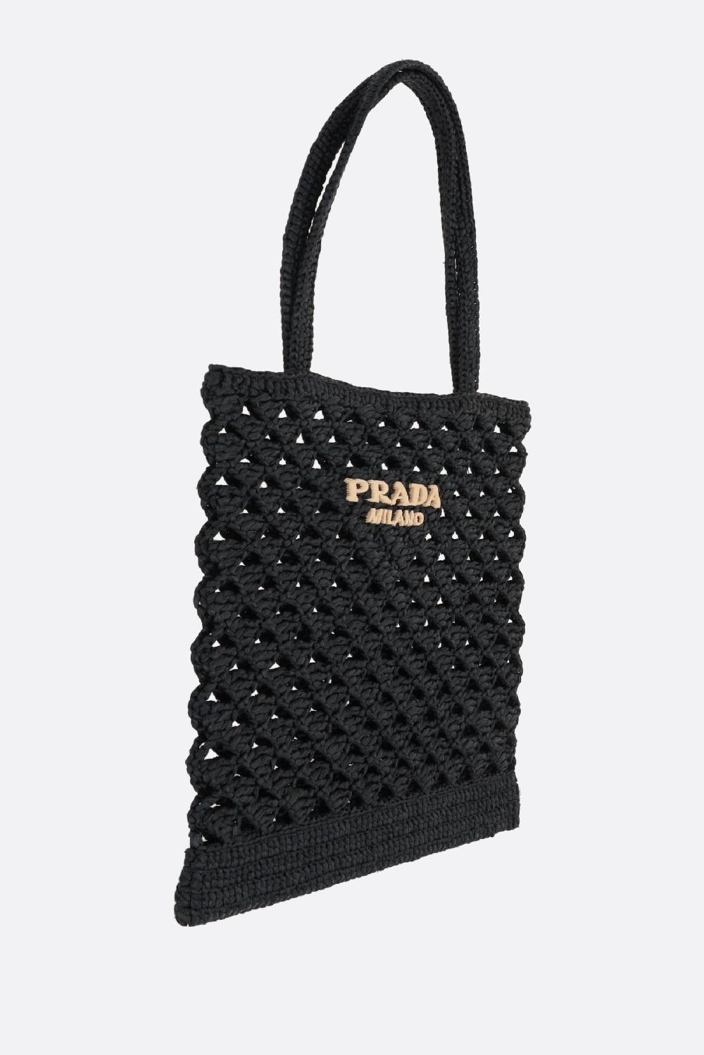 PRADA borsa shopping in rafia sintetica Shopping Online