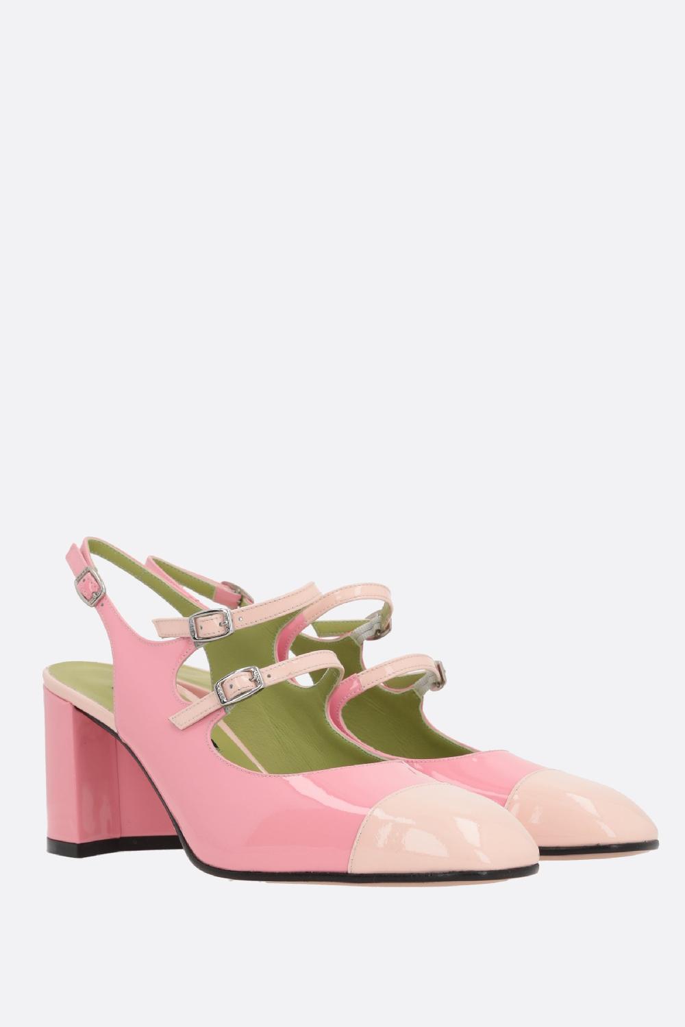 CAREL PARIS slingback mary-jane Papaya in vernice bicolore Promozione Limitata