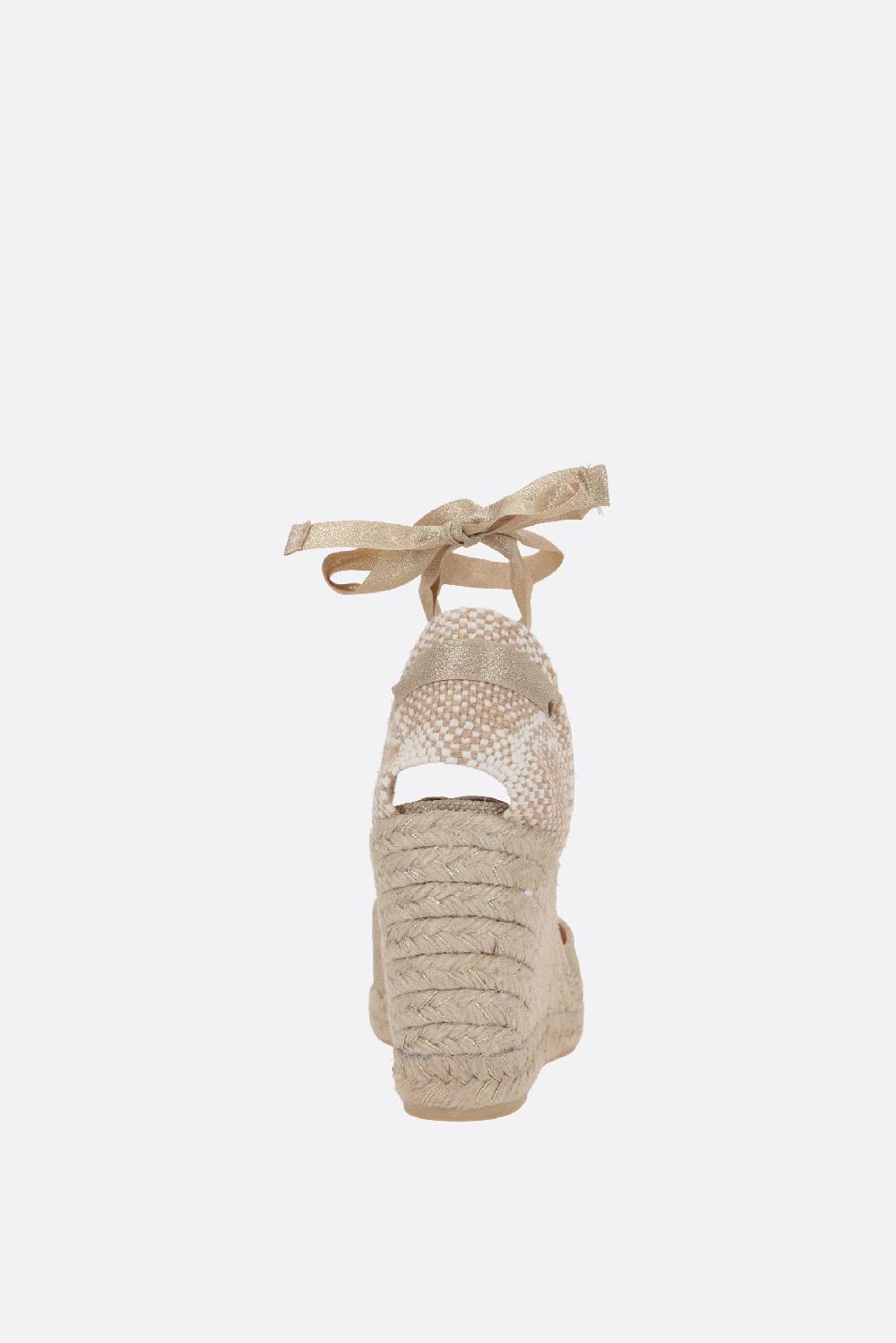 CASTANER espadrilla con zeppa Carina in canvas e lurex Outlet