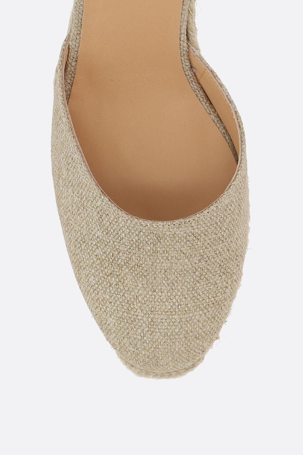 CASTANER espadrilla con zeppa Carina in canvas e lurex Outlet