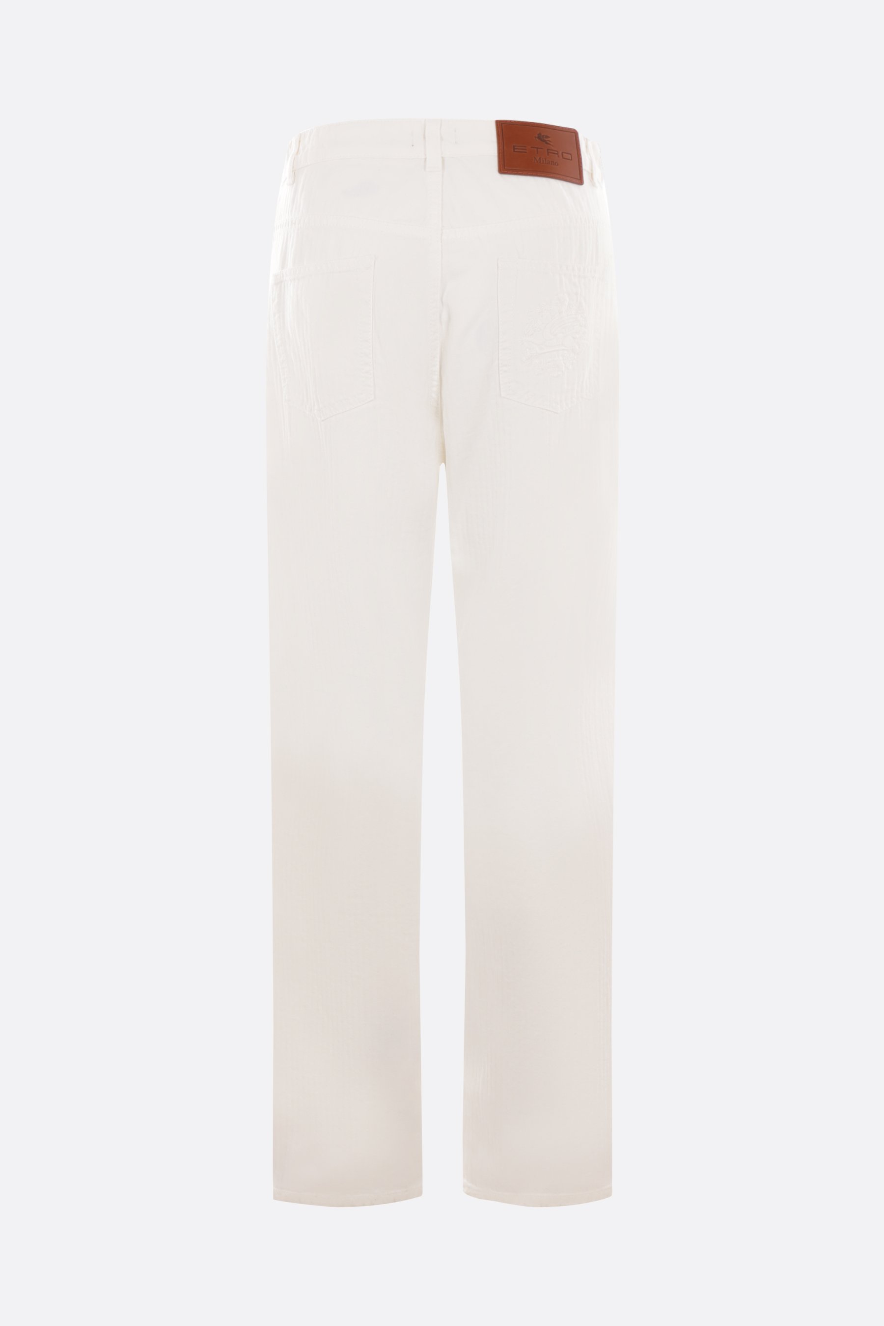 ETRO jeans a gamba larga in bull di cotone In Vendita