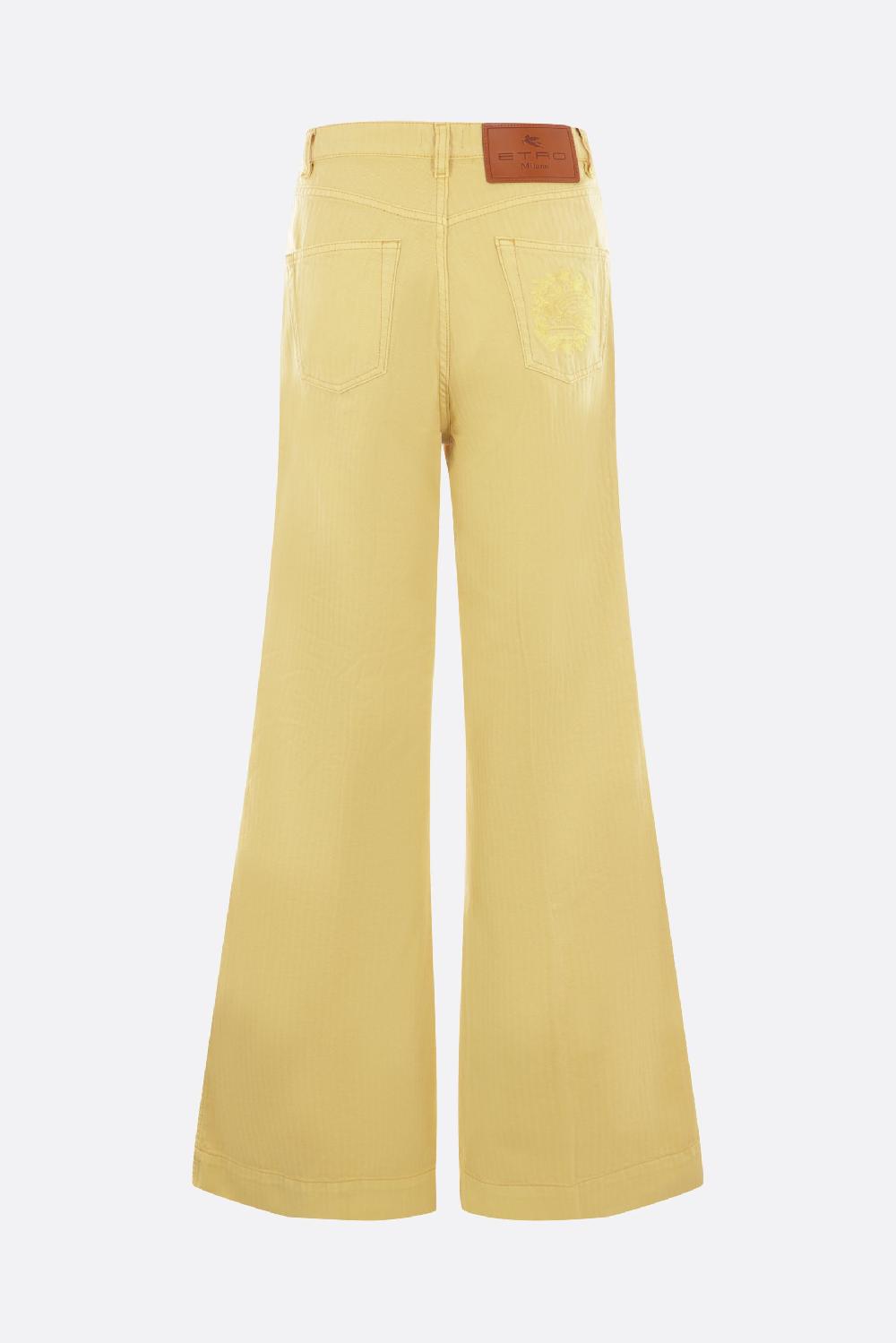 ETRO jeans flare in bull di cotone Saldi