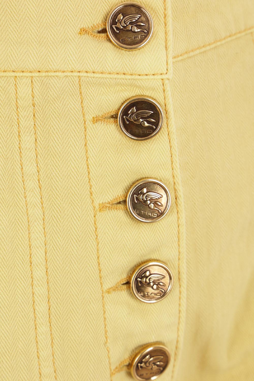 ETRO jeans flare in bull di cotone Saldi