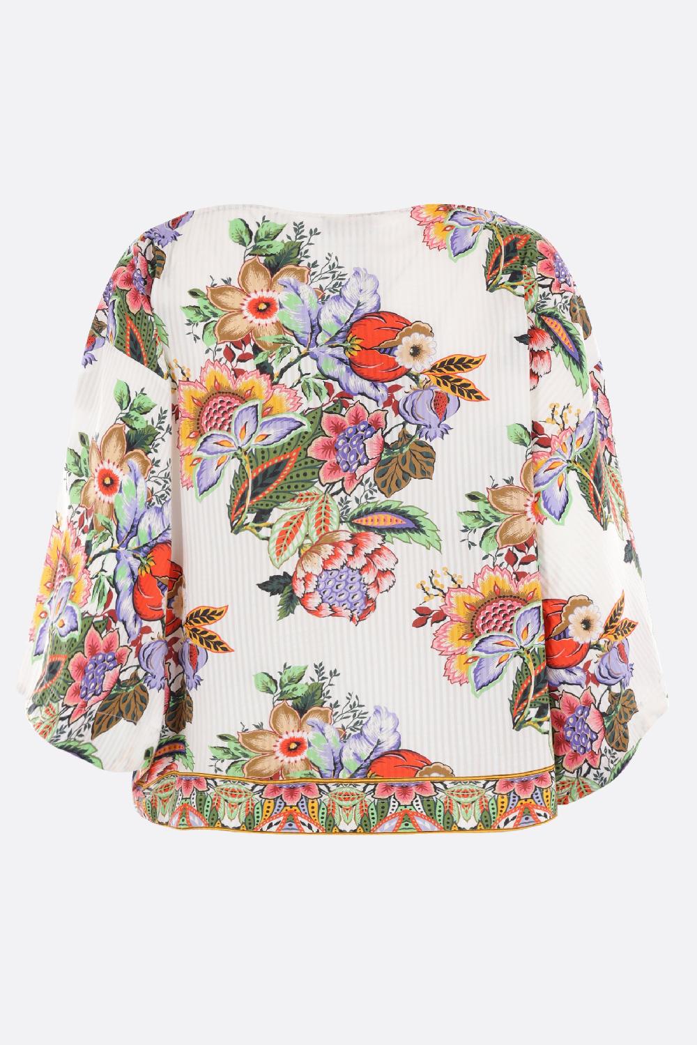 ETRO blusa caftano in cotone e seta jacquard Hotsell