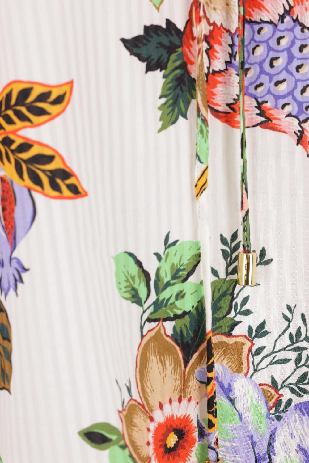 ETRO blusa caftano in cotone e seta jacquard Hotsell