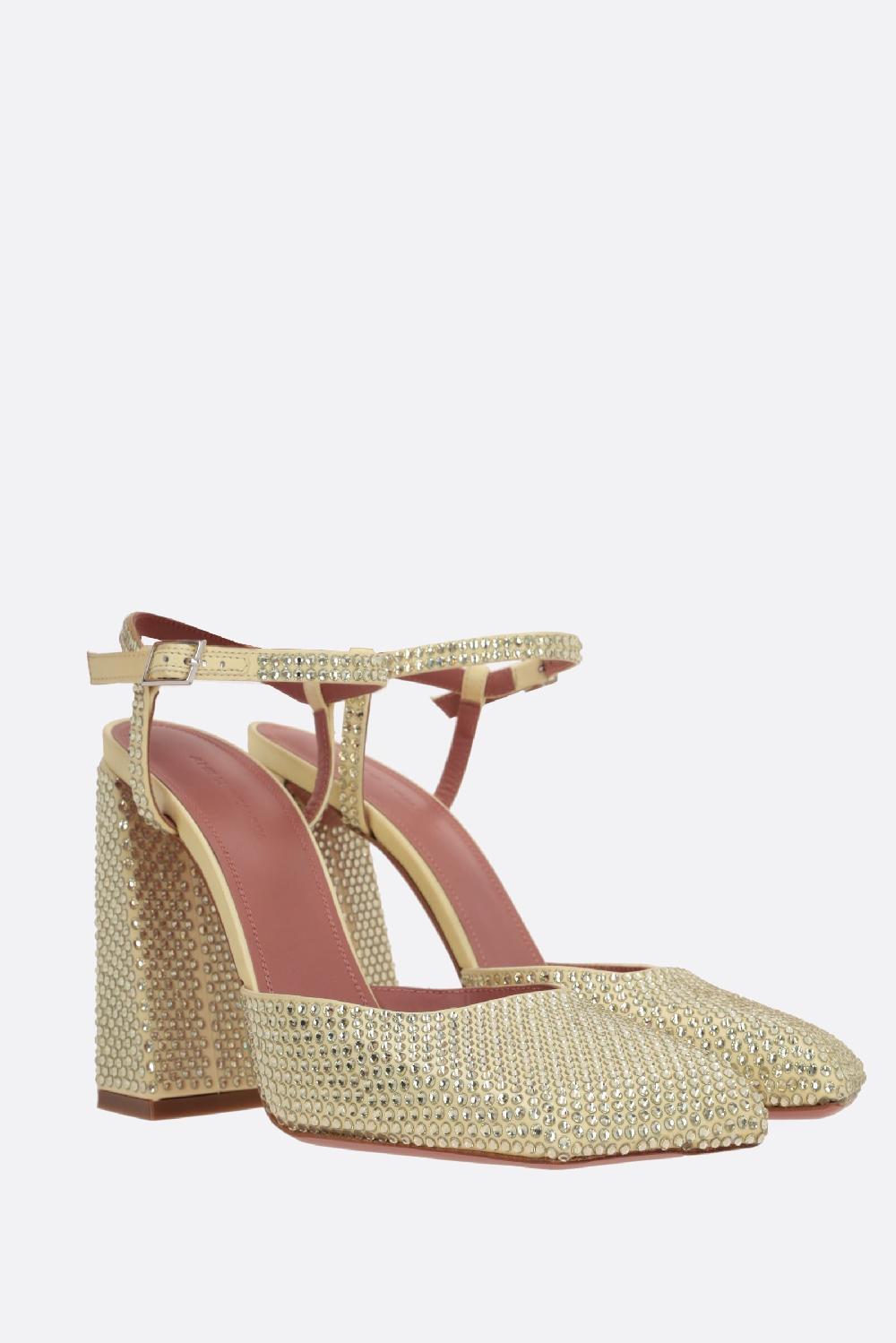 AMINA MUADDI slingback Charlotte in raso con cristalli Negozio
