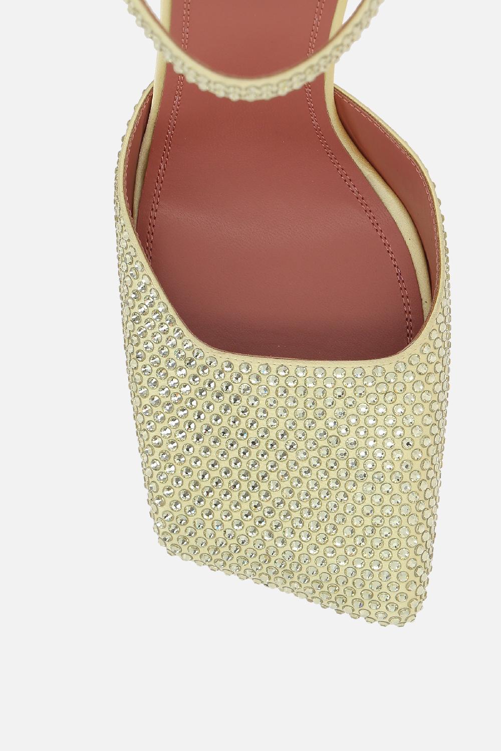 AMINA MUADDI slingback Charlotte in raso con cristalli Negozio