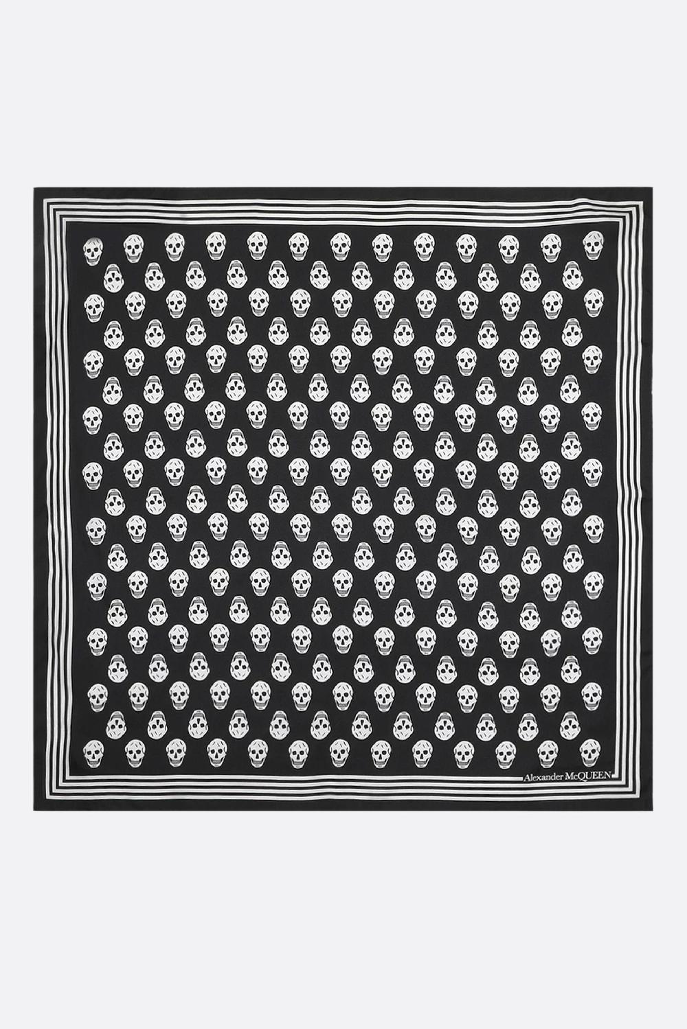 ALEXANDER McQUEEN foulard Biker Skull in seta In Linea