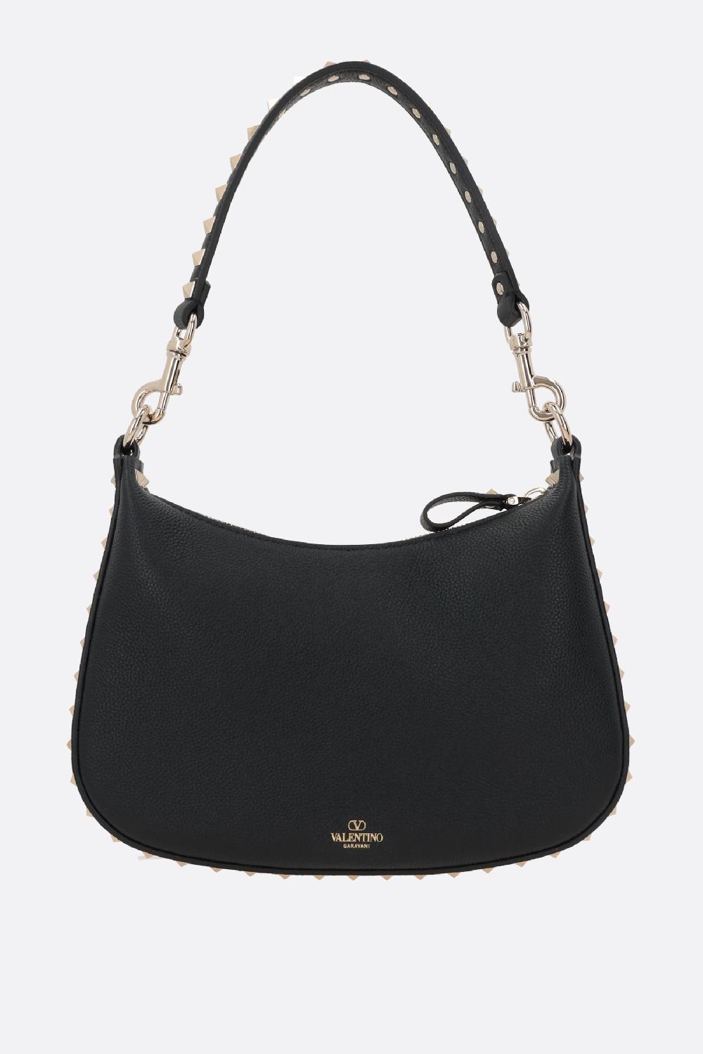 VALENTINO GARAVANI borsa hobo Rockstud small in pelle martellata Vendita
