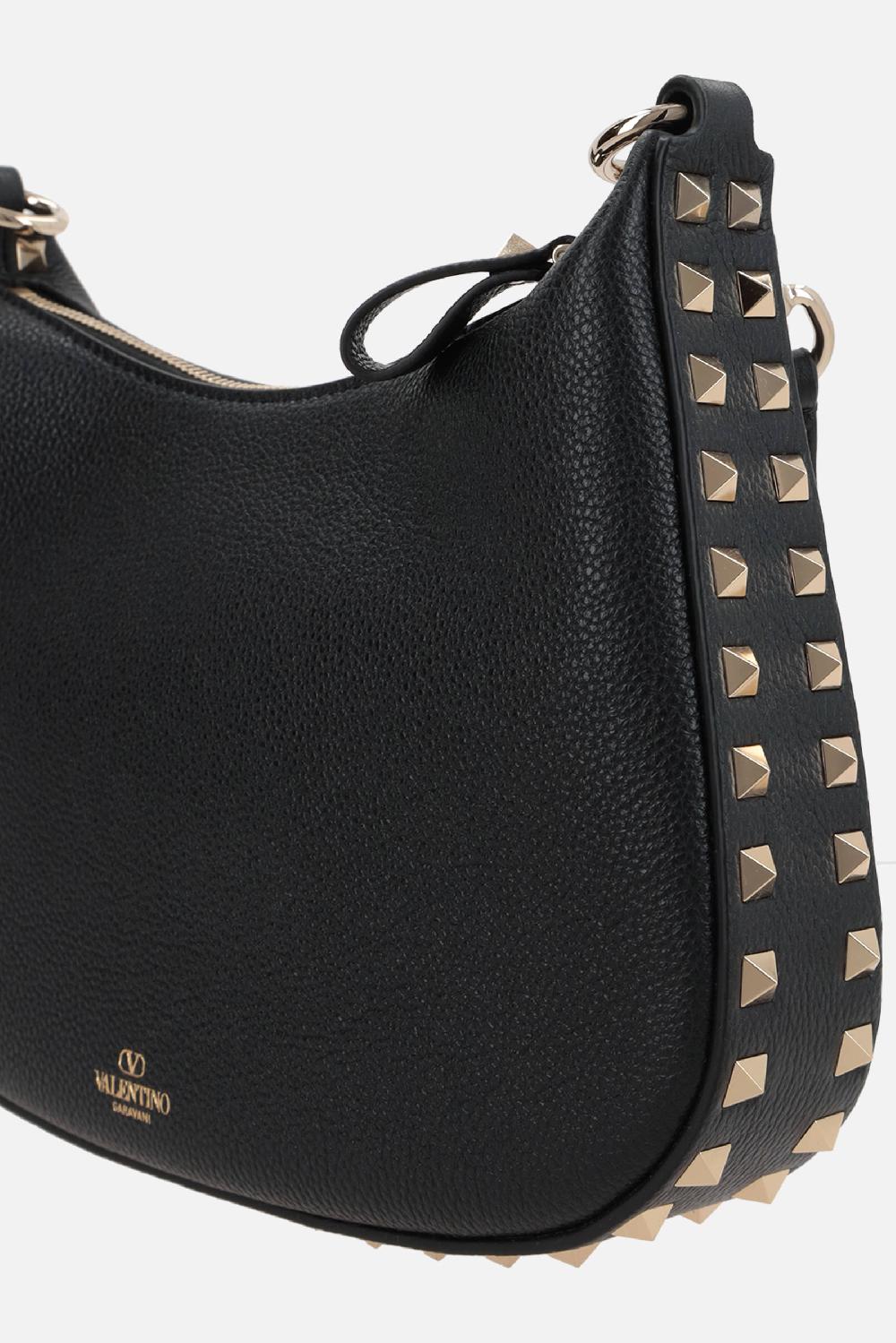 VALENTINO GARAVANI borsa hobo Rockstud small in pelle martellata Vendita