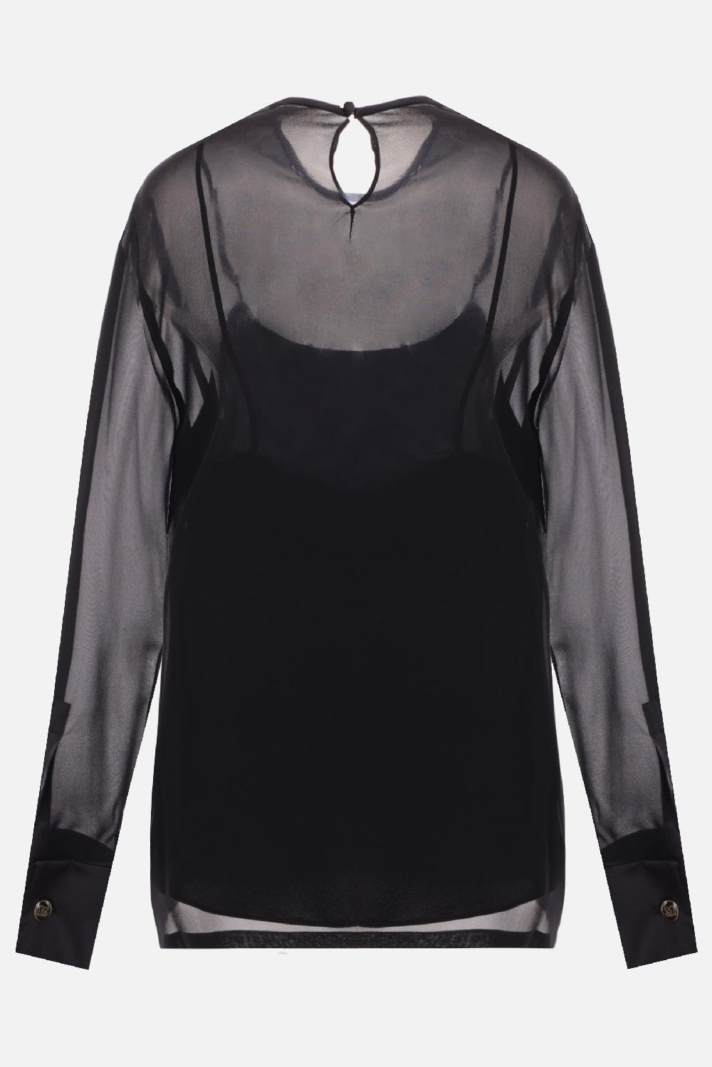 MAX MARA blusa Strano in georgette Fino Al -60%