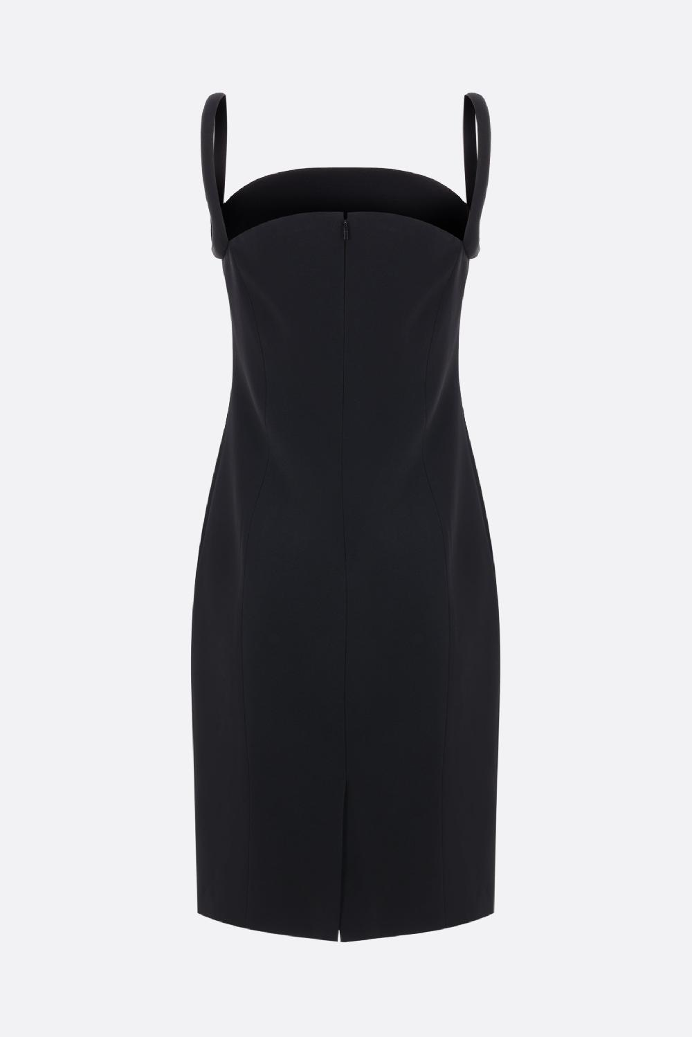 VERSACE abito smanicato in raso envers crepe Sconto