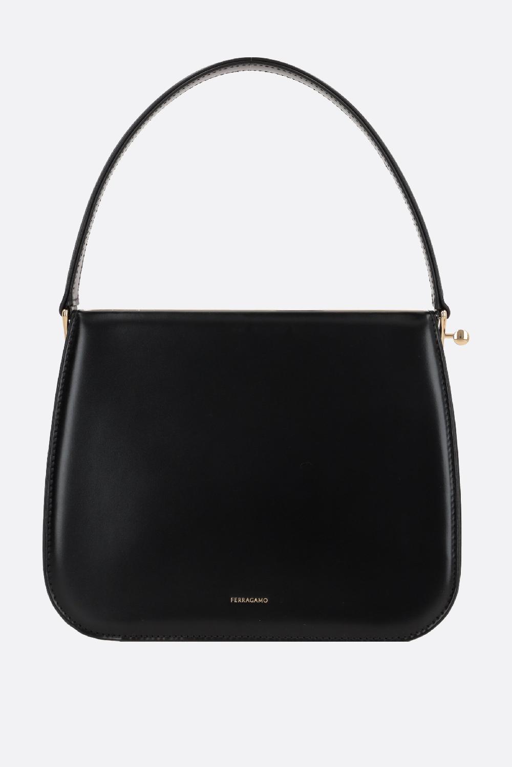 FERRAGAMO borsa a mano New Frame in pelle liscia