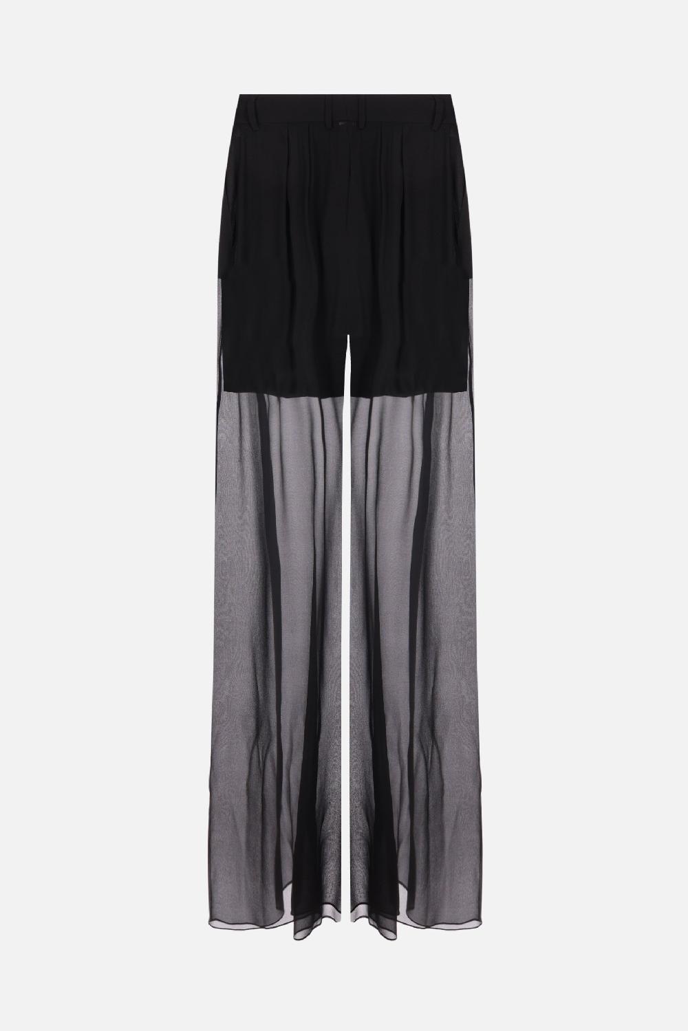 DOLCE & GABBANA pantalone a gamba larga in chiffon Saldi