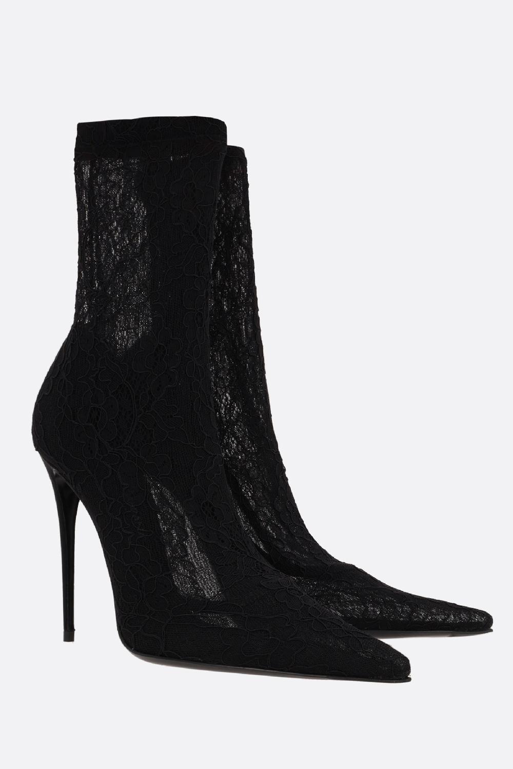 DOLCE & GABBANA stivaletto in pizzo stretch Vendita Economica