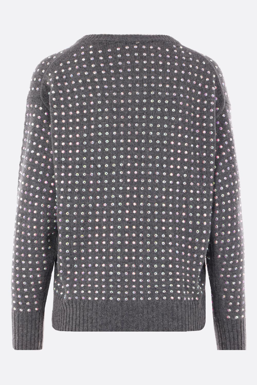 SPORTMAX pullover Uta in misto lana con strass Italy