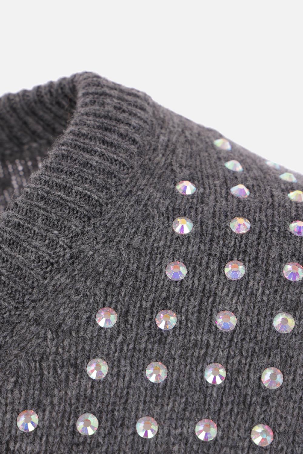 SPORTMAX pullover Uta in misto lana con strass Italy