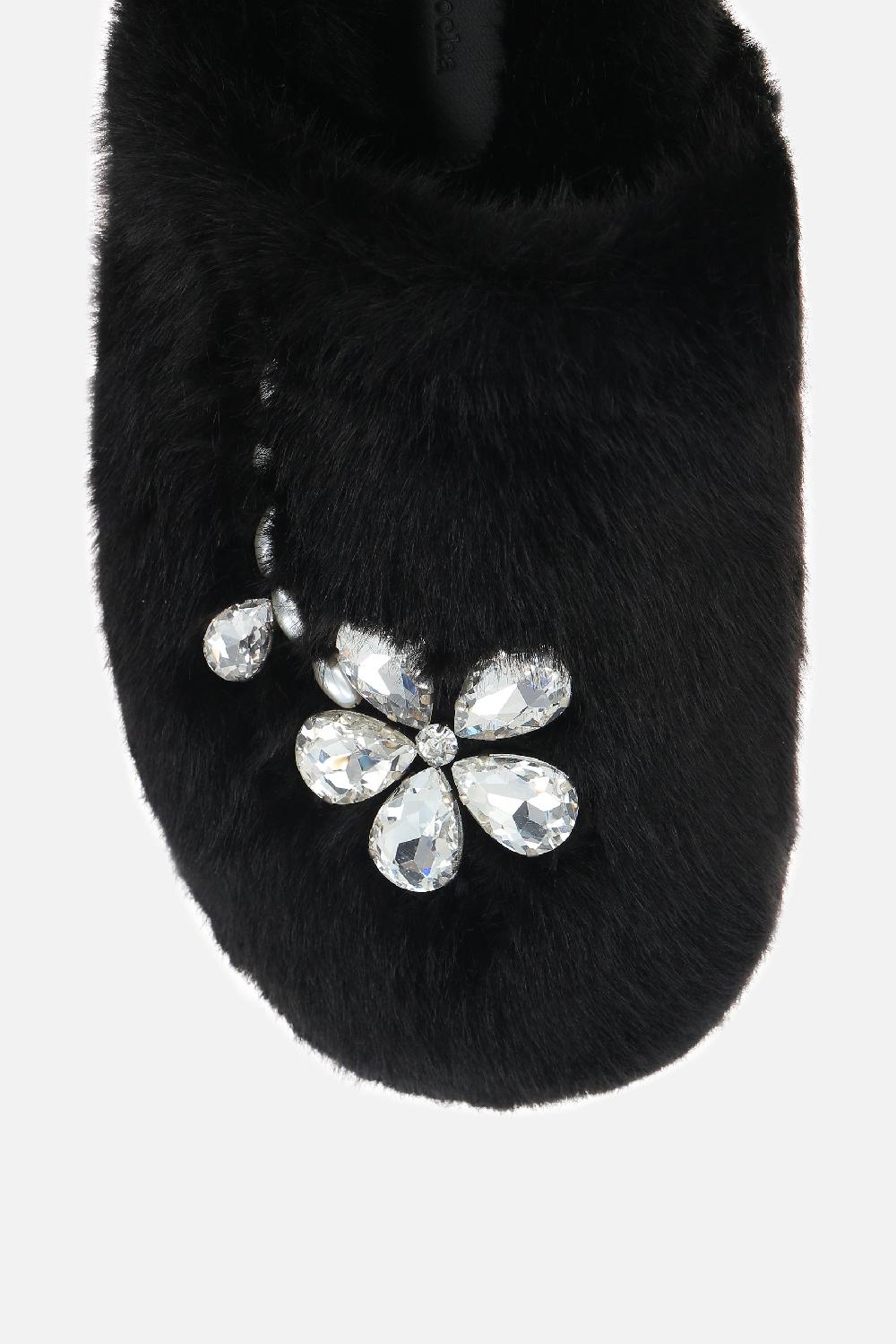 SIMONE ROCHA mule flat in eco pelliccia Soddisfazione Garantita